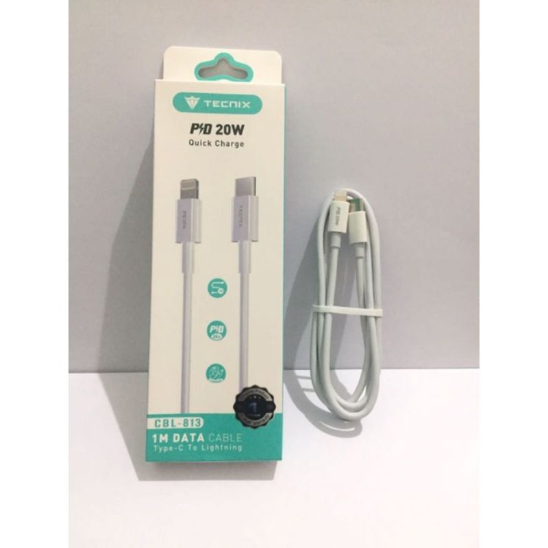 KABEL DATA TYPE-C TO LIGHTNING FAST CHARGING TECNIX CBL-813