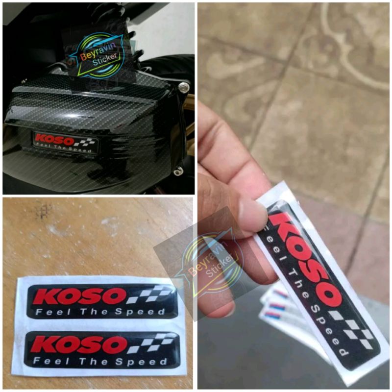 STICKER EMBLEM FILTER CVT KOSO TIMBUL 3D