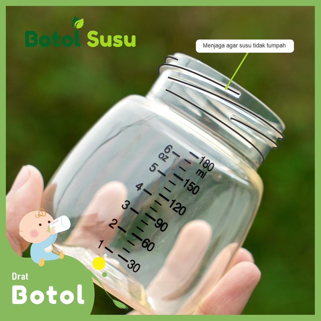 Botol Bayi 180 ML Bahan PPSU BPA  FREE