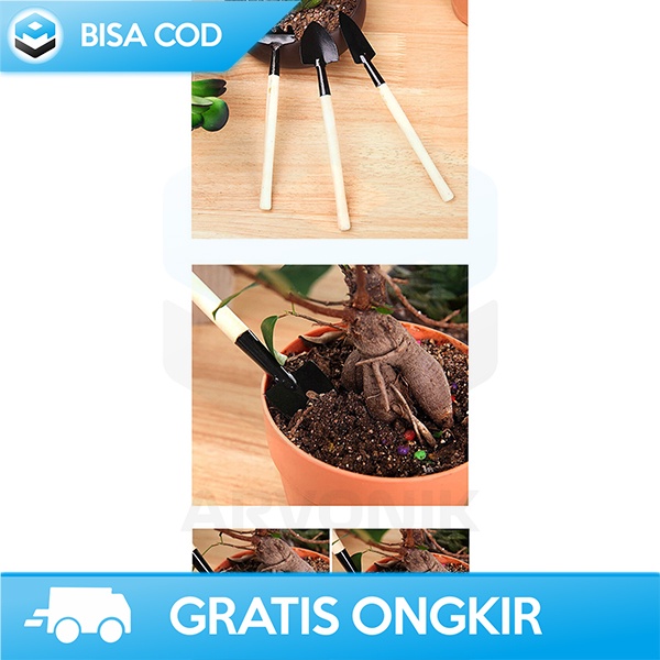 ALAT BERKEBUN GARDENING TOOLS SEKOP MINI PERLENGKAPAN COCOK TANAM 3IN1