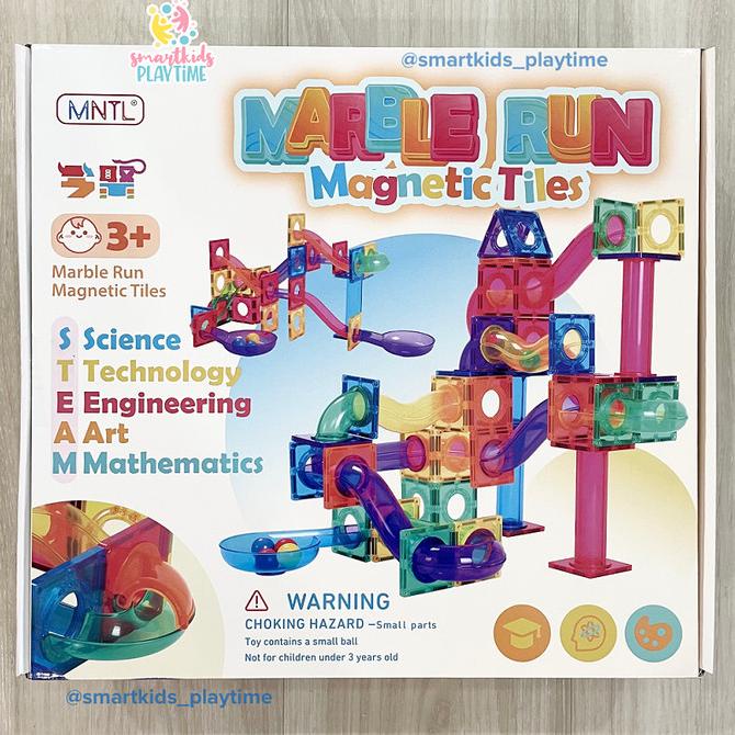 MNTL Magnetic Marble Run 100 Pcs Mainan Edukasi Anak stock ada
