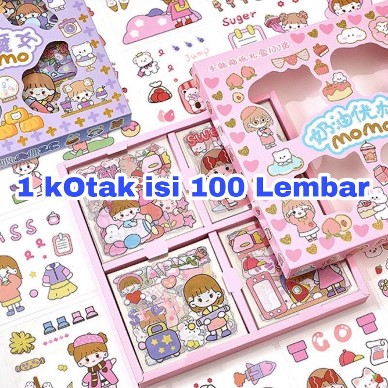 

COD ( 1 BOX ISI 100PCS ) STIKER 2D MOMO STICKER BOTOL MINUM 2D PLASTIK ANTI AIR / BUKU DIARY STIKER MOTIF / STICKER ANTI AIR STICKER MOTIF KARTUN KOREA MOMO Collection IMPORT QUALITY