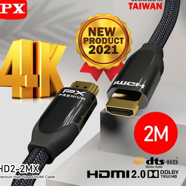 Kabel HDMI Ultra HD 4K High Speed HDR Nylon Braided 2M PX HD2-2MX