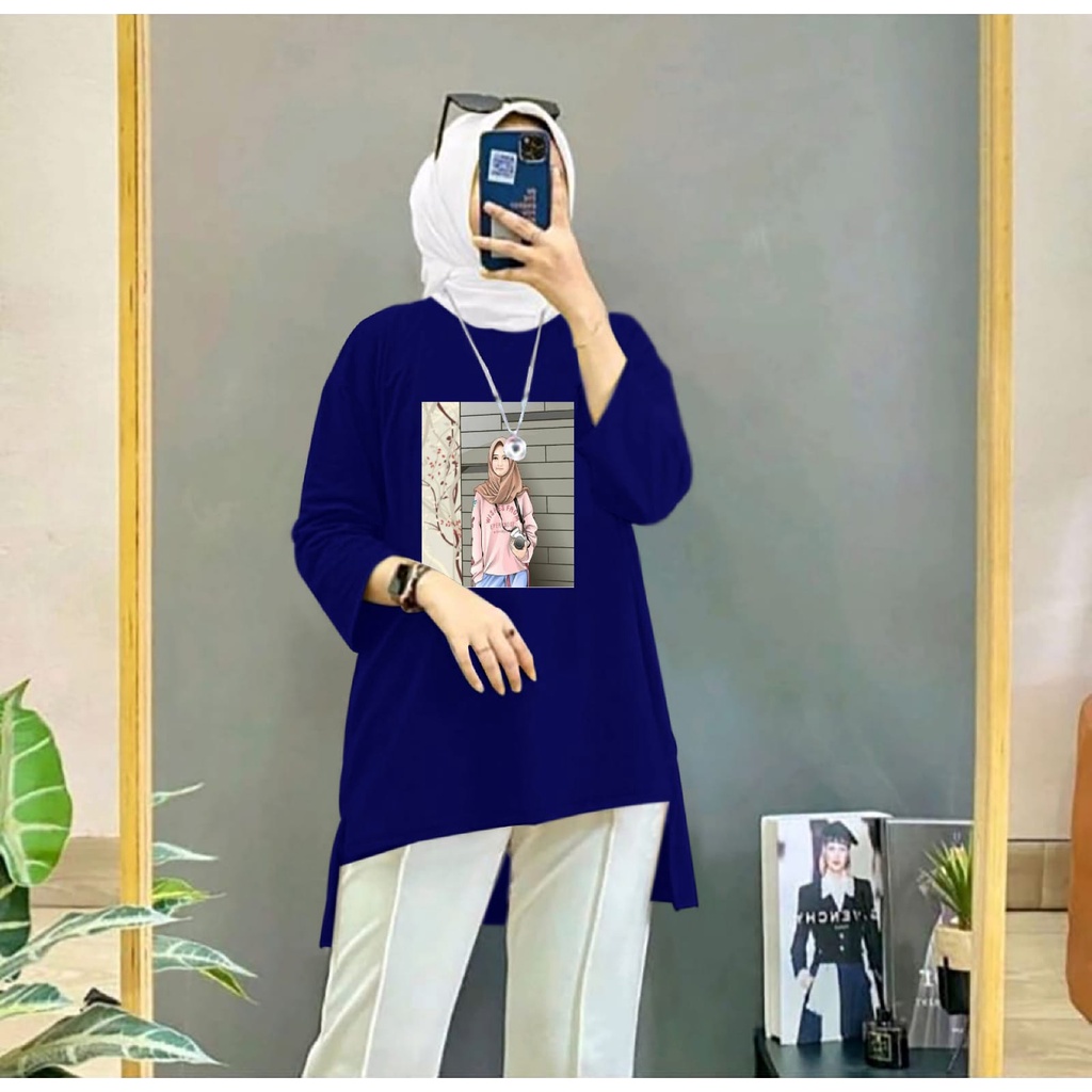 BAJU TUNIK FOTO GRAFER JUMBO XXL TERBARU ~ BAJU OVERSIZE WANITA KEREN MASA KINI DAN TERLARIS