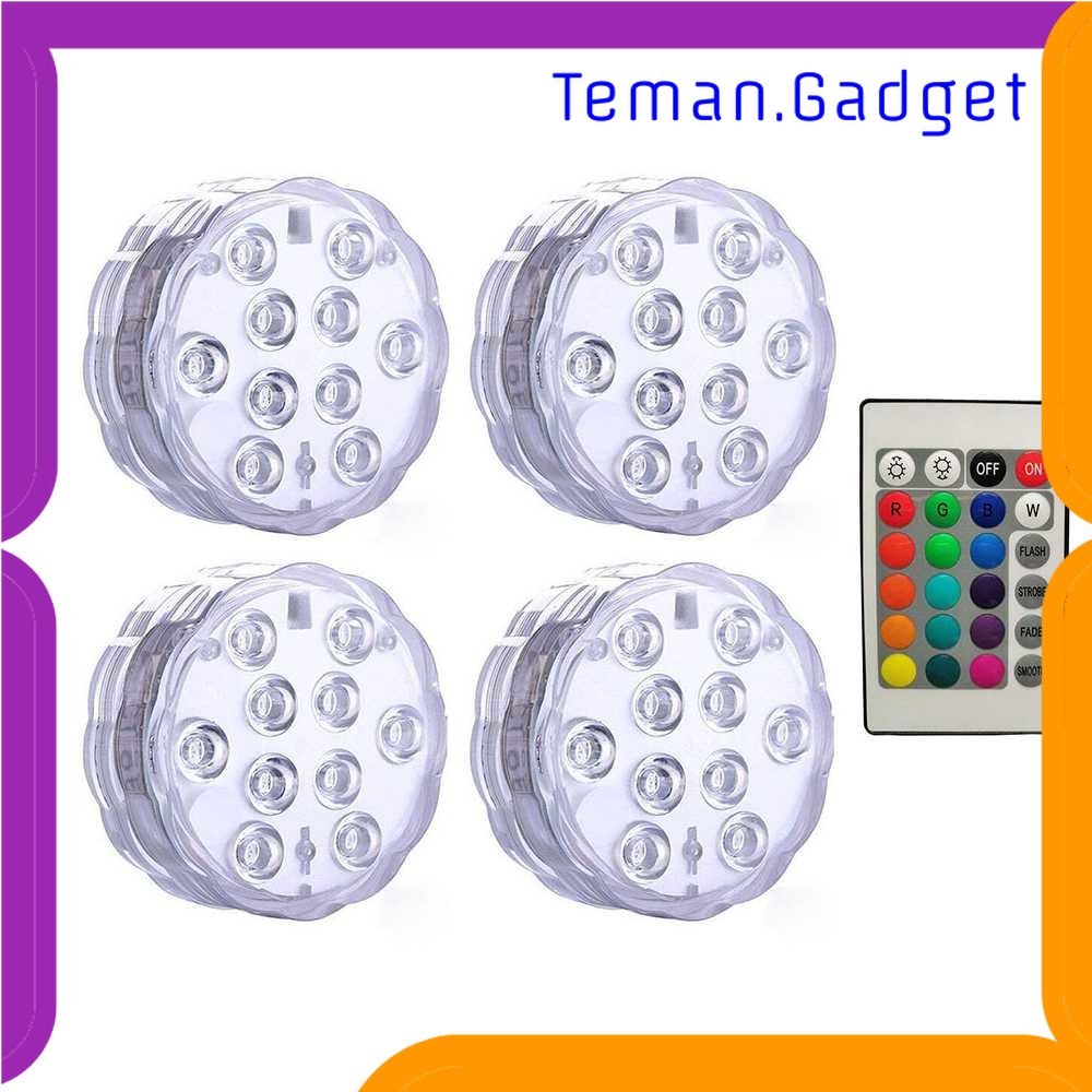 TG-LMP Sxzm Lampu LED RGB Waterproof Submersible 7.5W 10 LED 4 PCS - XY635