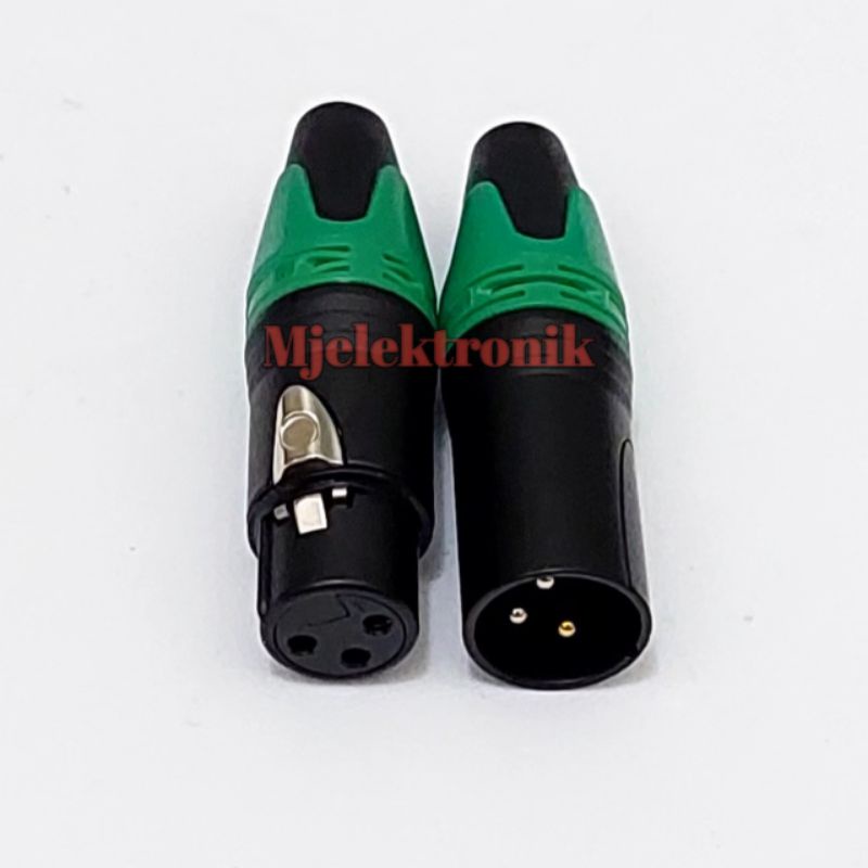 Jack socket canon Xlr polos male to female 1 pasang jek 1 set Original