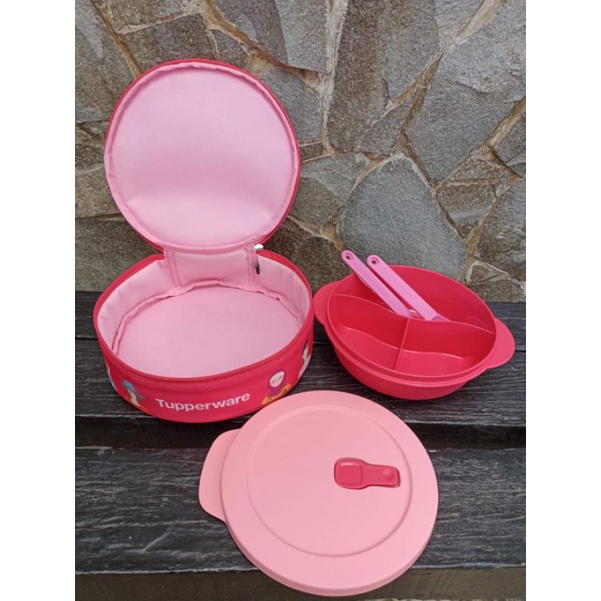 cwl (crystalwave lunch) pink reg tupperware / tempat bekal