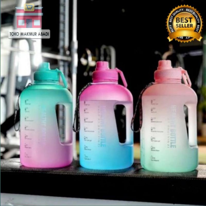 BOTOL MINUM GYM VIRAL MODEL GALON 2,2L - BOTOL MINUM GRADASI 2200ML JUMBO