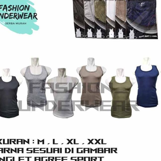 Singlet Pria AGREE SPORT 004 - Putih, M