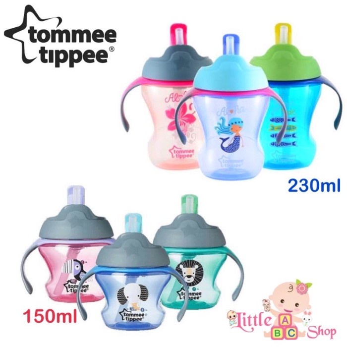 TERLARIS Tommee Tippee Straw cup / Tommee Tippee Training Cup / Botol minum - 150ml Pink