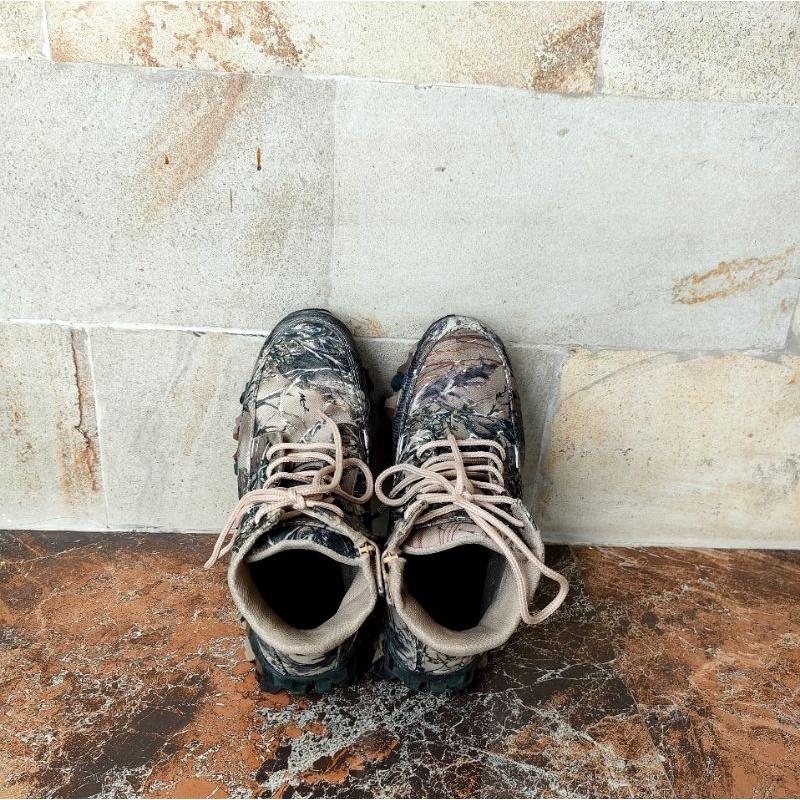 SEPATU CAMOFLASE TIGER KING, SEPATU HIKING, SEPATU BERBURU, SEPATU PDL, SEPATU BOOT SAFETY, KUALITAS PREMIUM ORIGINAL