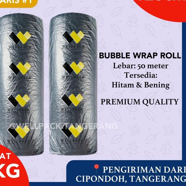 

Bubble Wrap Roll 125cm x 50m Hitam - Premium 3kg