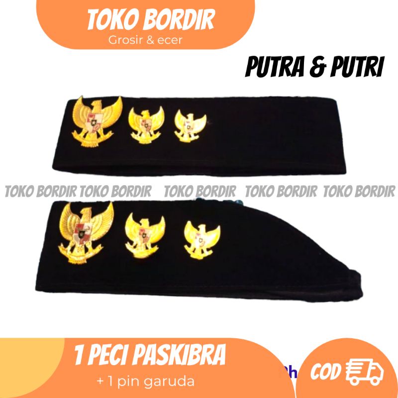 peci paskibra / peci paskibraka + pin garuda