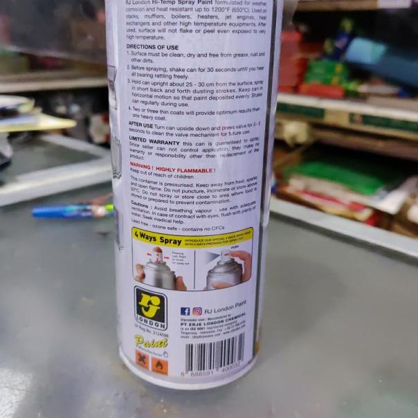 HI TEMP RJ CAT SEMPROT ANTI PANAS HI-TEMP RJ LONDON 1200F 400 CC