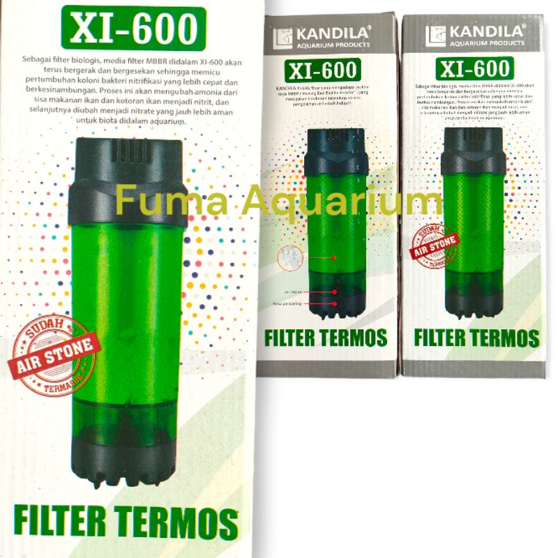 Kandila XI 600 Angel Fish AF 600 Filter Biologis Termos Bubble Moving Bed MBBR Kaldness K1 Filter Aquarium