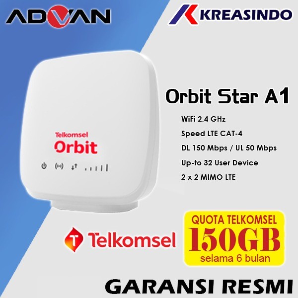 Telkomsel Orbit Star A1 Fantasix Advan Modem Home Router 4G Wifi Resmi