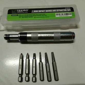 [COD] Tekiro Obeng Ketok Mini Set 7 Pcs / Impact Driver  Extractor / Perlengkapan Rumah Tangga Murah