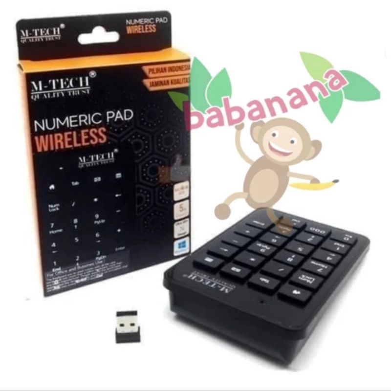 M-TECH Numeric Pad Wireless Numpad keyboard angka number