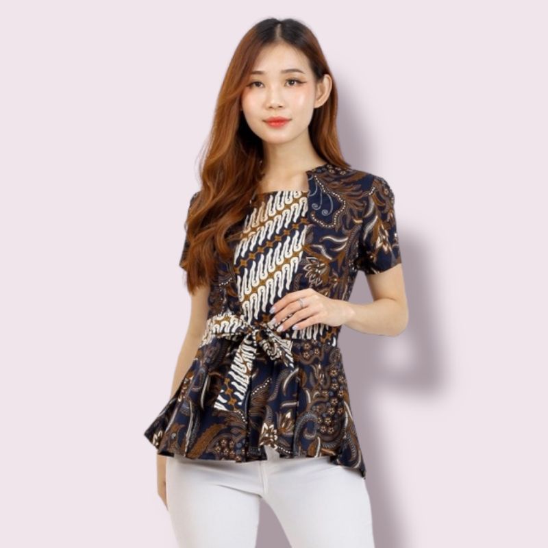 ATASAN BATIK WANITA / BLOUSE BATIK A039-312 (BAHAN STRETCH)