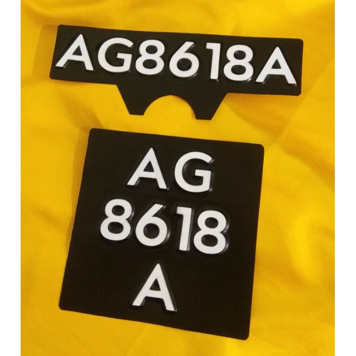 PLAT NOMOR VESPA JADUL CUSTOM HITAM