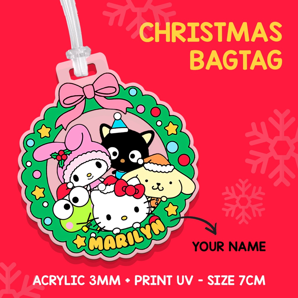 Bagtag Luggage Tag Christmas Winter Animal Cute Kids Gantungan Tas Anak souvenir kado natal christmas gift party favor goodie bag