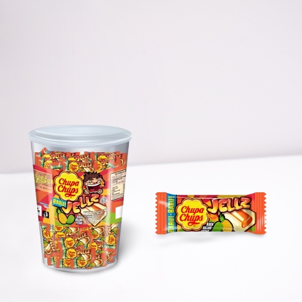 Permen chupa chups Jellz rasa rujak pedas ( isi krg lbh 50 butir )
