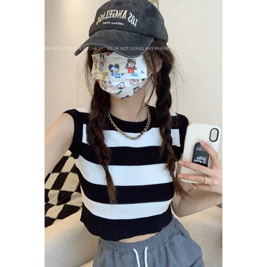 TOP KNIT WANITA RAJUT  TANK ATASAN  MX714