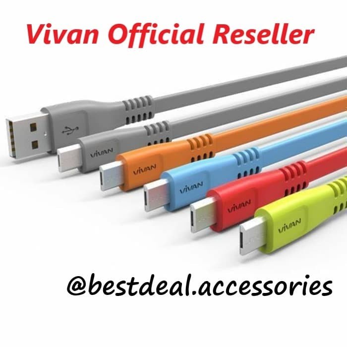 Vivan CSM100s Micro USB 100cm Data Cable / Kabel Data Vivan CSM100 - RANDOM - FIDS STOR