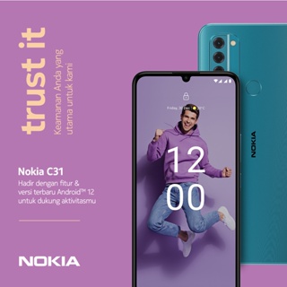 Nokia C31 | 4/64 GB | Android 12 | Kamera 13MP | Cyan
