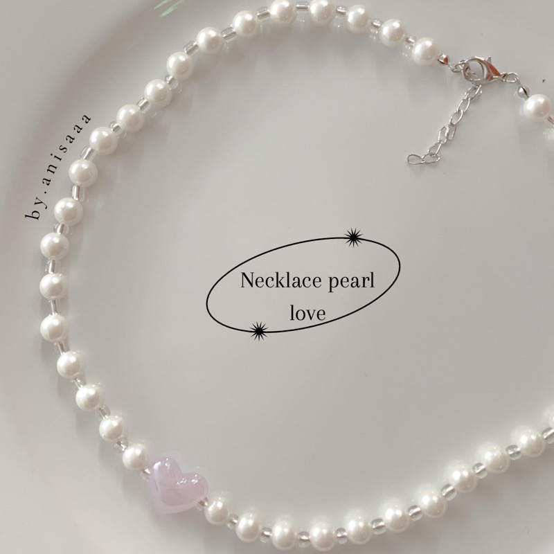 KALUNG MUTIARA LOVE | Heart necklace | necklace pearl kalung love aesthetic✨❤️