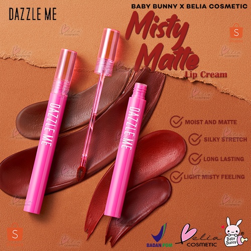 ❤ BELIA ❤ DAZZLE ME Misty Matte Lip Cream | Moist Inside &amp; Matte Outside | Lip Cream Long Lasting | BPOM