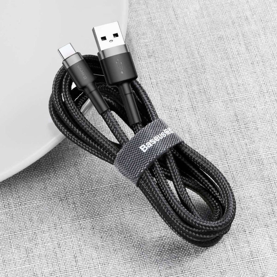 Baseus Original Kabel Data Cafule USB Type C 2A 3M 3 Meter Tipe C Cable Charger Casan Ori