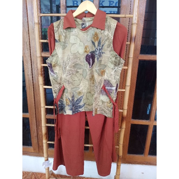 1 SET Batik ecoprint kain sutra READY