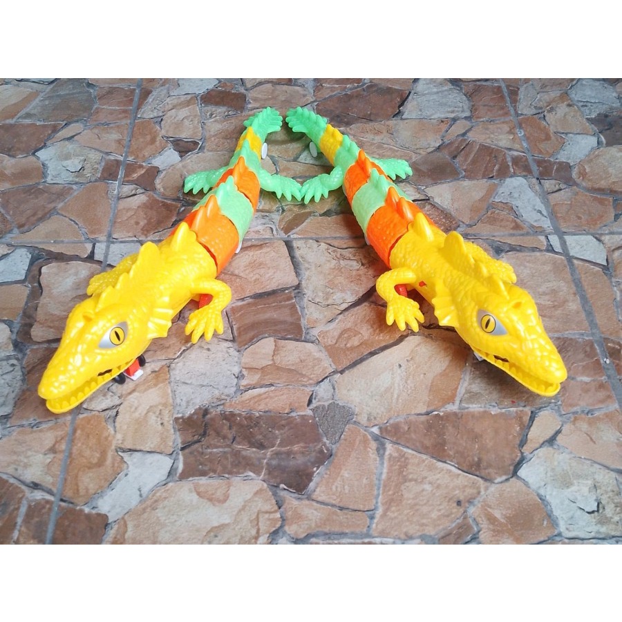 Toys Mainan Kadal Listrik Miniatur Iguana LED Bisa Berjalan Bersuara - Mainan Edukasi Anak