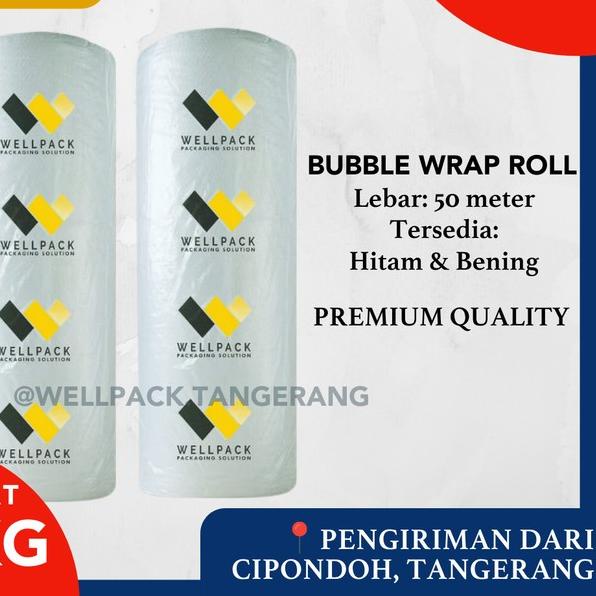 

Bubble Wrap Roll 125cm x 50meter Bening - Premium 3KG