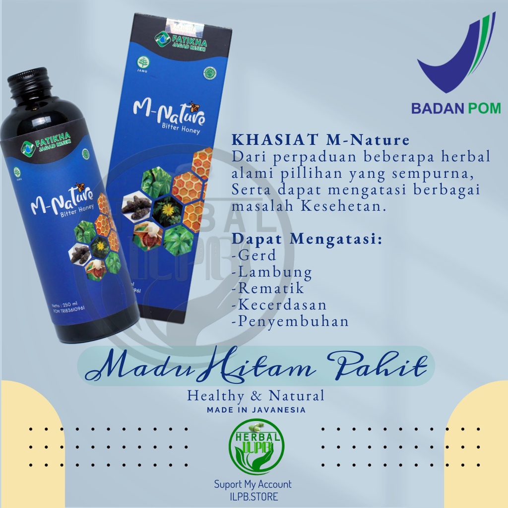M Nature Madu Pahit | M Nature Madu Asam Lambung Madu Hitam Asli | Mengatasi Asam Urat dan Rematik