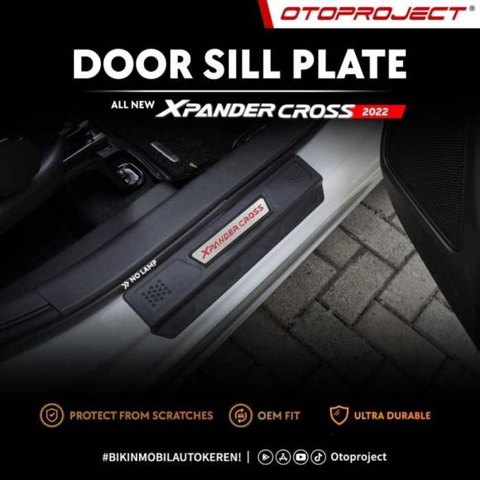 Sillplate Samping Xpander Cross 2022 Door Siill Plat Design Big V2 - TANPA LAMPU