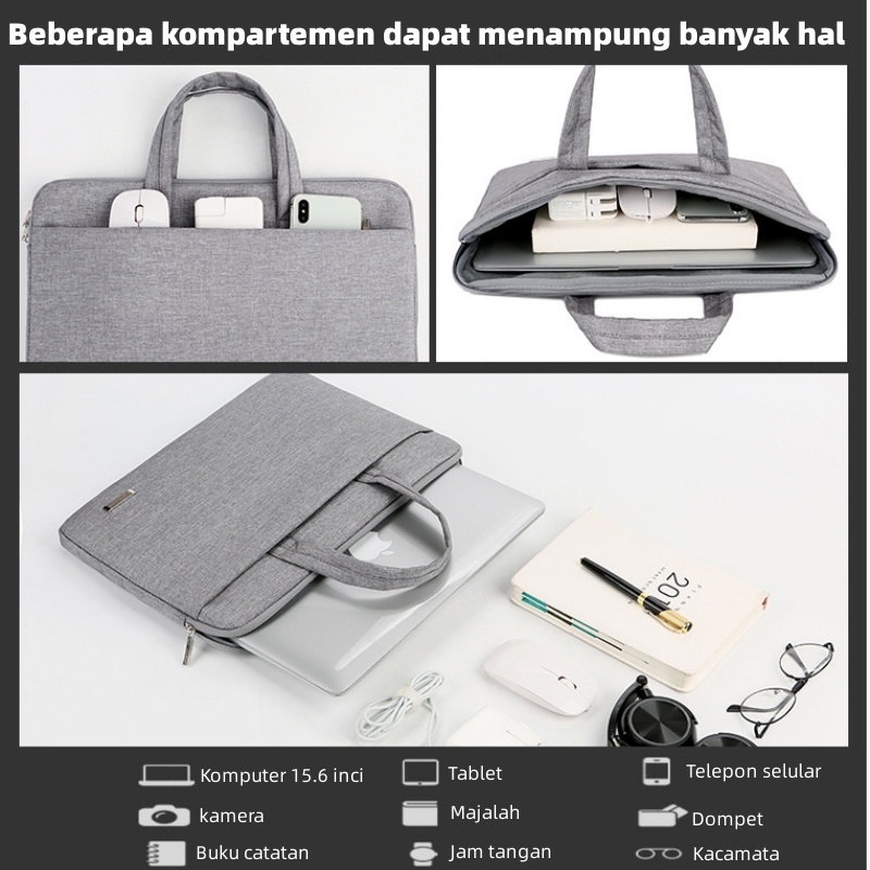 Tas Laptop/ Laptop Sleeve Unisex Selempang  Tas Laptop Jinjing Waterproof 173 Laptop Case 13 14 15 Pelindung Laptop COD
