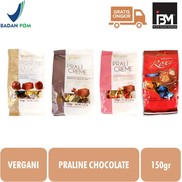 

Vergani Praline Chocolate / Cokelat Italy 150gr