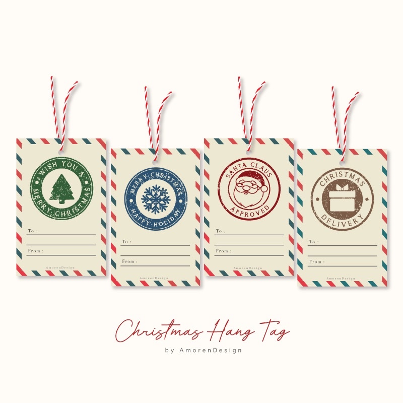 

Santa Mail Hang Tag Natal Christmas Gift Tag