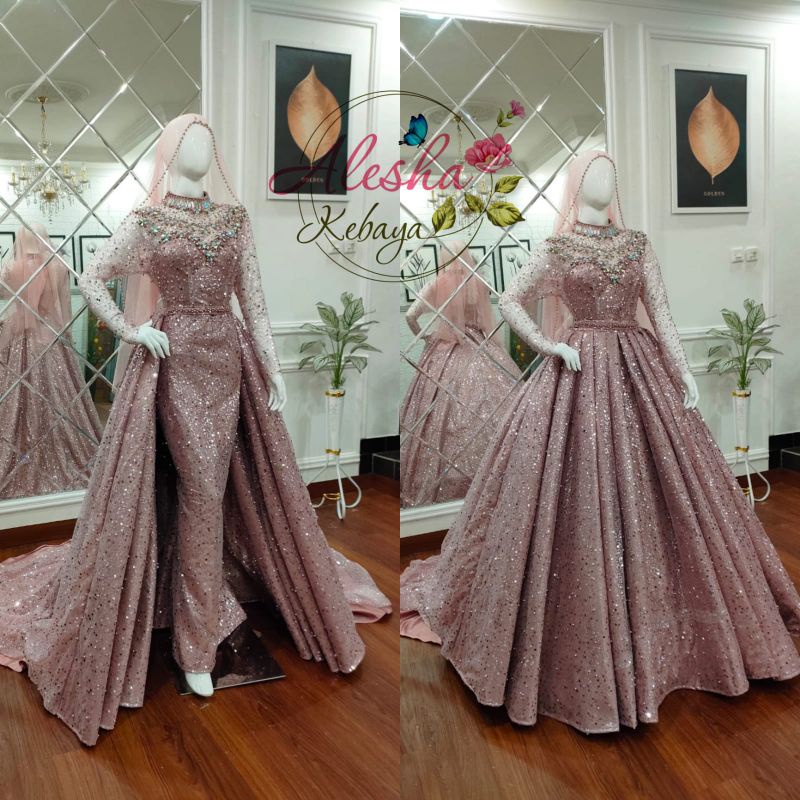 Gaun pengantin crinoline 3in1 squeen/wedding dress