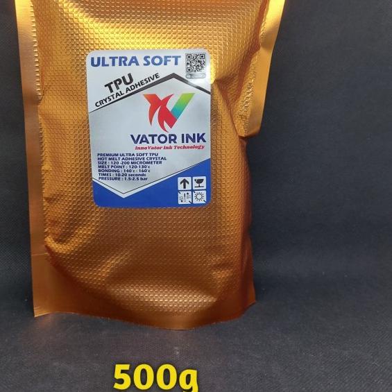 

VATOR TPU ULTRASOFT 500gr CRYSTAL DTF ADHESIVE LEM SABLON PLASTISOL