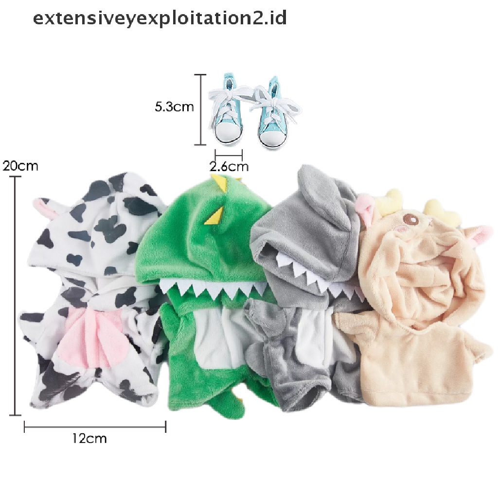 Mainan Piyama Onesie Dinosaurus 20cm Untuk Aksesoris Boneka