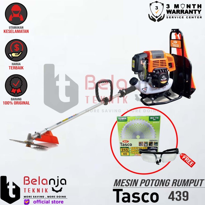 Pemotong Tasco Mesin Potong Rumput Gendong Tac 439 Brush Cutter 4 Tak Tac439