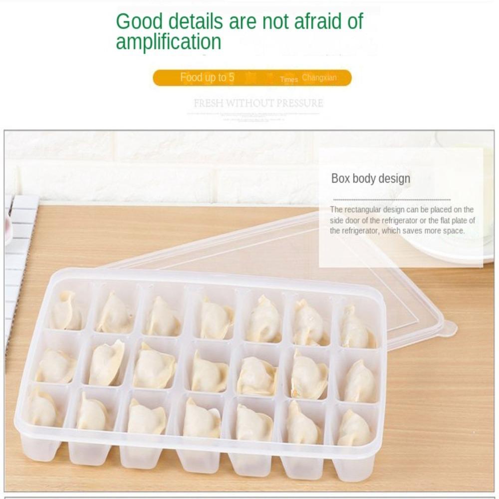 Solighter Kotak Persiapan Makanan Rak Penyimpanan Kulkas Rumah Tangga Crisper Frozen Dumpling Box