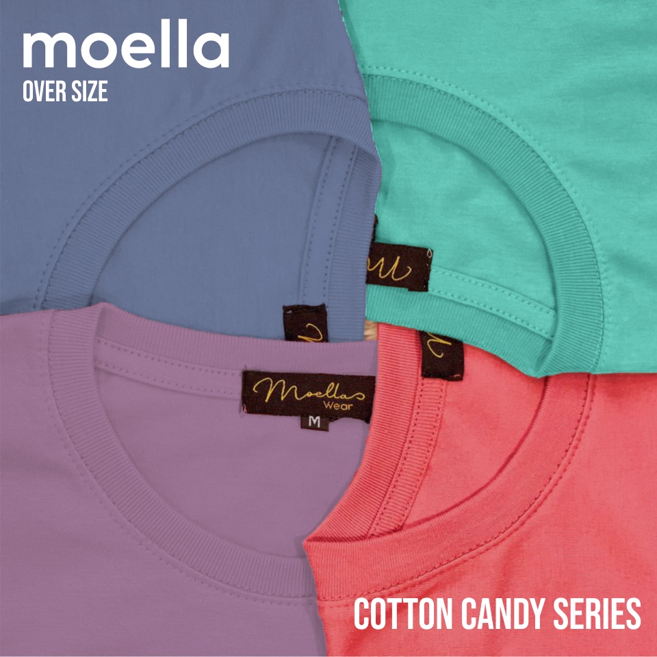 Kaos Polos Oversize Unisex Cotton Combed  - Cotton Candy Series - Moella Wear