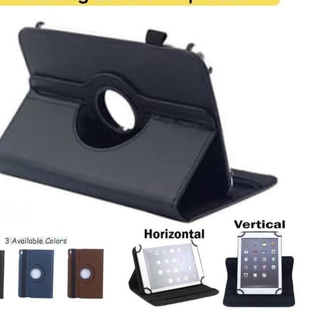 Advan Tab Sketsa 10 Inch Rotate Leather Flip Book Cover Case Casing - Hitam