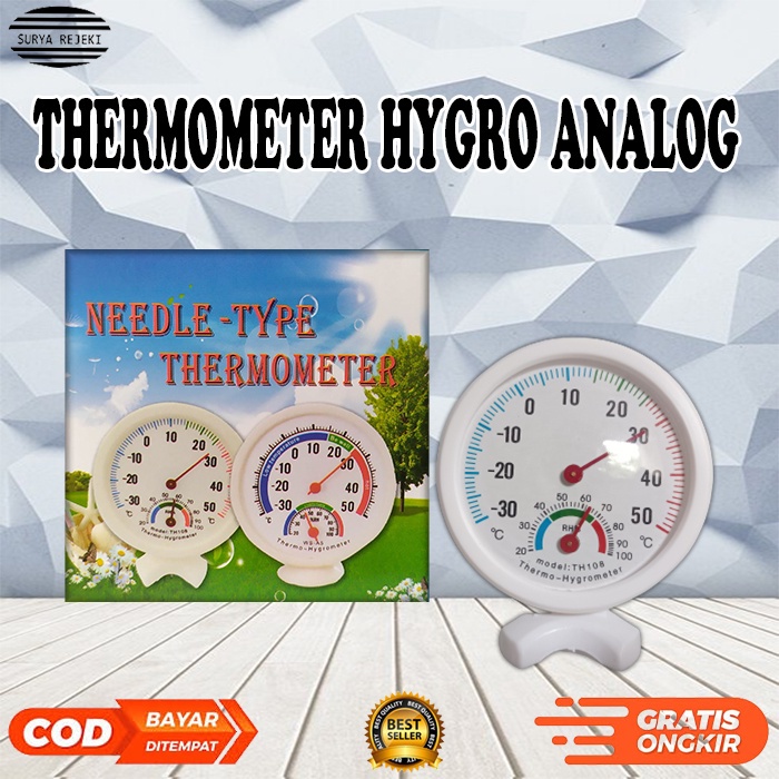 Termometer Hygrometer analog untuk mesin tetas telur full otomatis / Mesin Penetas Telur Otomatis