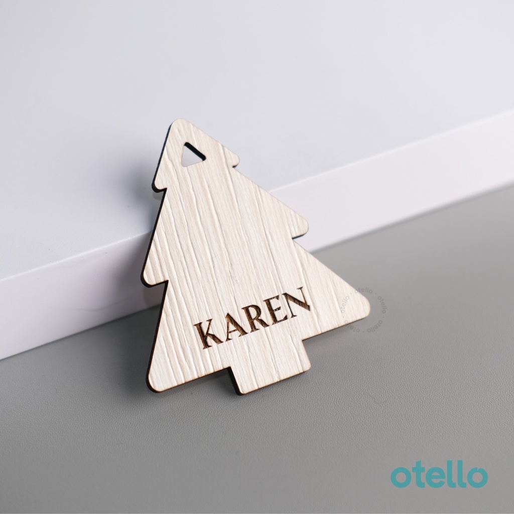 Hiasan Kado Natal Ornament Gantungan Hampers Christmas Hang Tag Acrylic Hiasan Kado Kayu Gift Tag Dekorasi Bingkisan