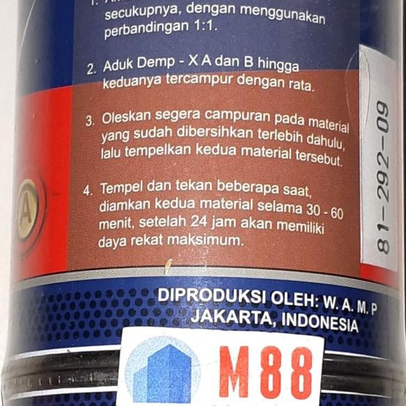 

Lem Epoxy DempX A + B = 200 gram Perekat Extreme DEMP-X DEMP X - Biru